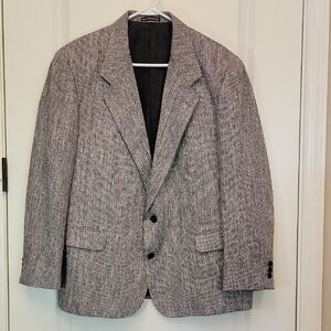 VERSINI Men's Gray Blazer Large